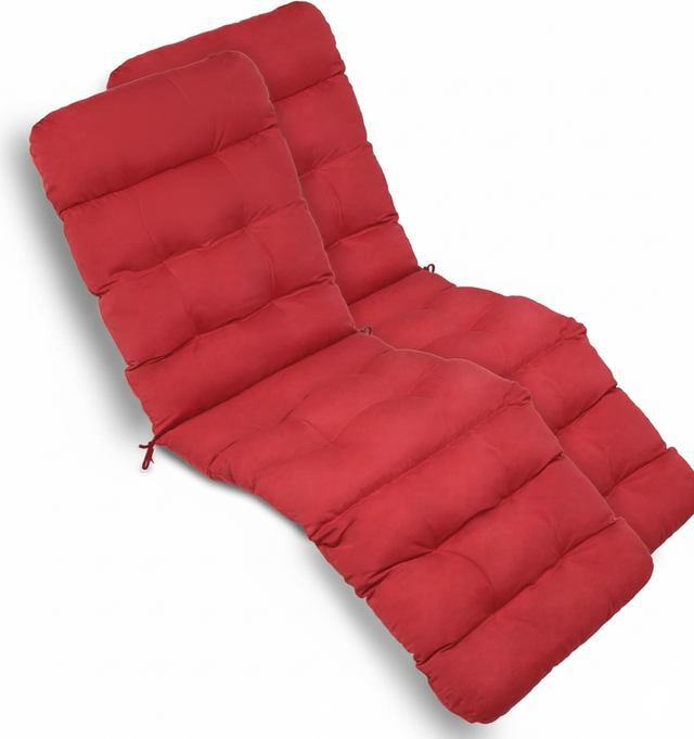 Beautissu Flair DC Deckchairauflage 200x50x8cm Rot 2tlg