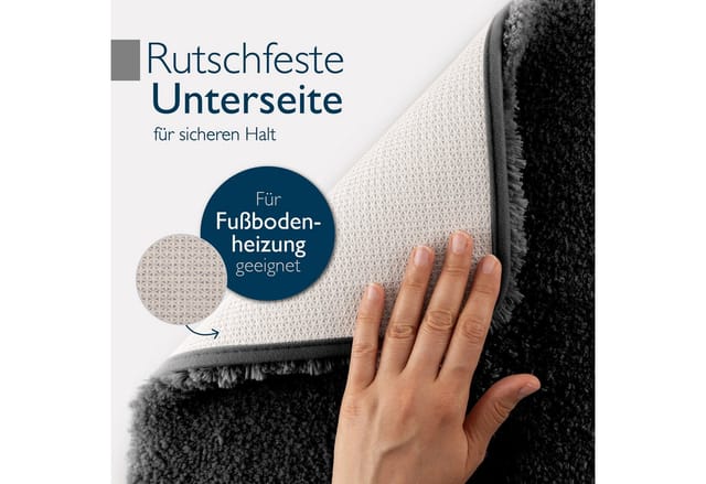 Beautissu BeauMare FL Vorleger Matte 50x60cm Schwarz