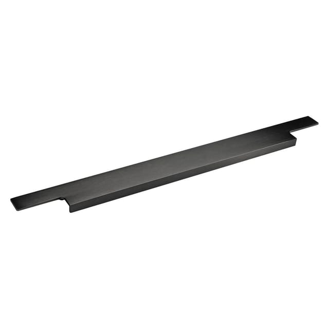 SOTECH Griffleiste SMAL Länge 396 mm Schwarz Gebürstet mit Harpunensteg Montage Zum Einfräsen