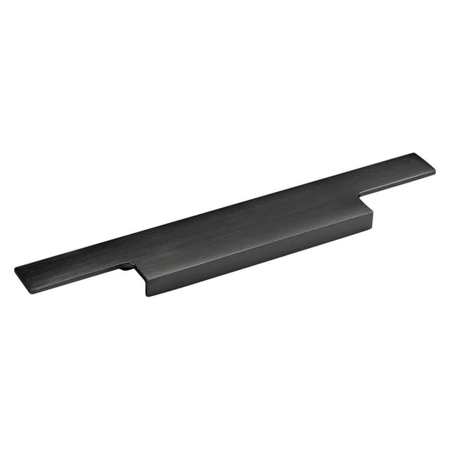 SOTECH Griffleiste SMAL Länge 223 mm Schwarz Gebürstet mit Harpunensteg Montage Zum Einfräsen