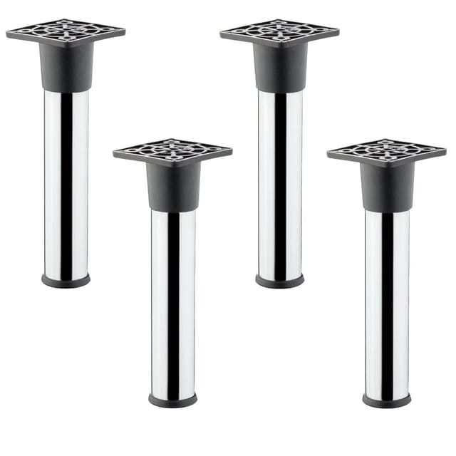 SOTECH 4er Set Möbelfüße ALFA Ø25 mm Höhe 150 mm Chrom Poliert