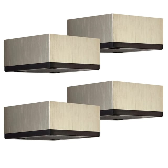 SOTECH 4er Set Möbelfüße MOTEL 65 x 65 mm Höhe 30 mm Edelstahloptik