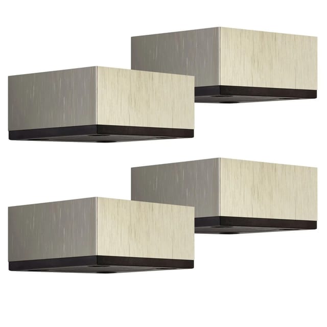 SOTECH 4er Set Möbelfüße MOTEL 65 x 65 mm Höhe 35 mm Edelstahloptik