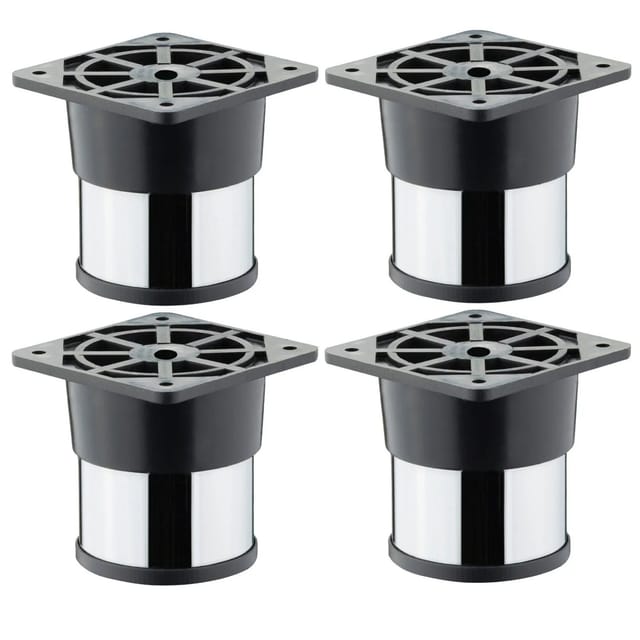 SOTECH 4er Set Möbelfüße ALFA Ø50 mm Höhe 60 mm Chrom Poliert