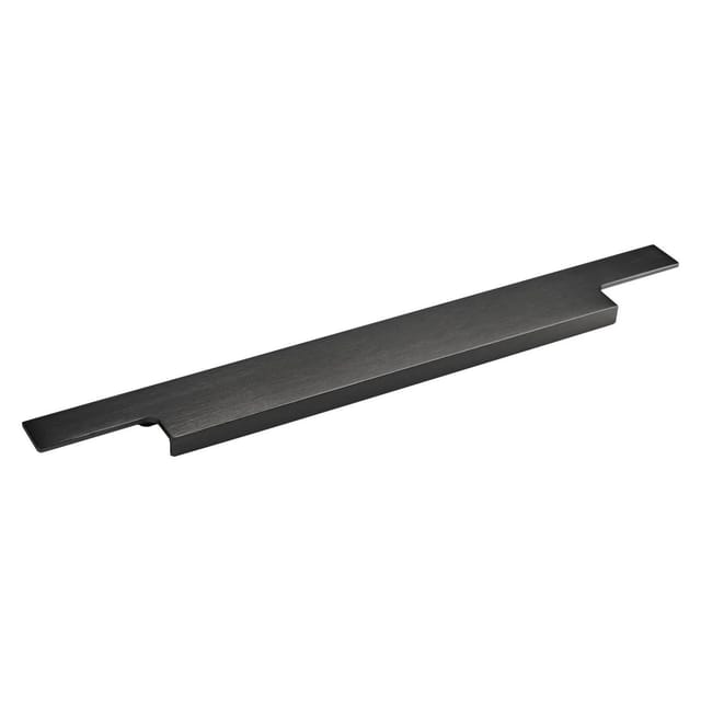 SOTECH Griffleiste SMAL Länge 323 mm Schwarz Gebürstet mit Harpunensteg Montage Zum Einfräsen
