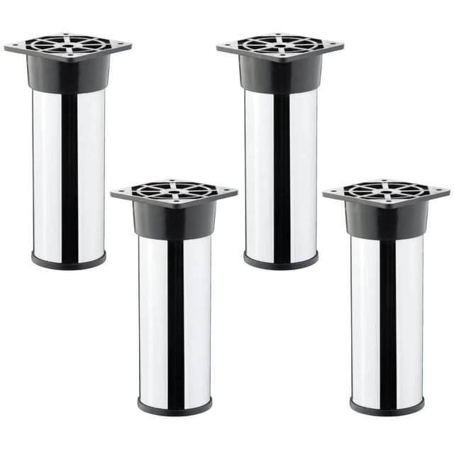 SOTECH 4er Set Möbelfüße ALFA Ø50 mm Höhe 150 mm Chrom Poliert