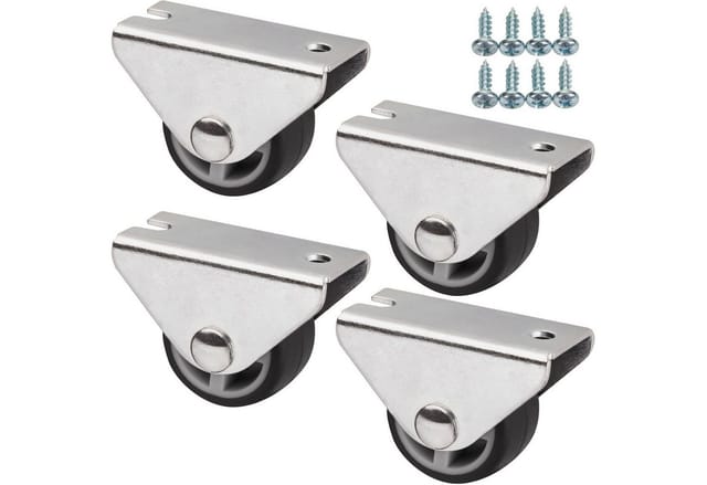 SOTECH 4 x Unterbaurolle PASSAU Ø25 Boden Montage inkl. Schraubenset