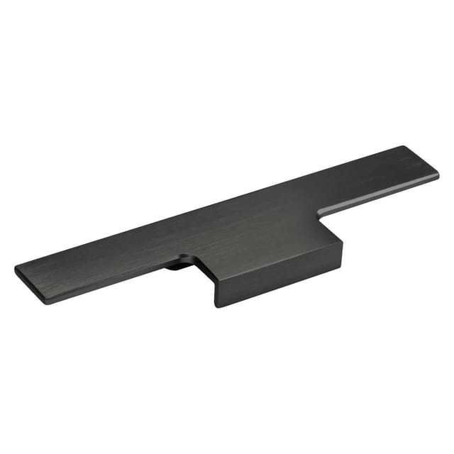 SOTECH Griffleiste SMAL Länge 146 mm Schwarz Gebürstet mit Harpunensteg Montage Zum Einfräsen
