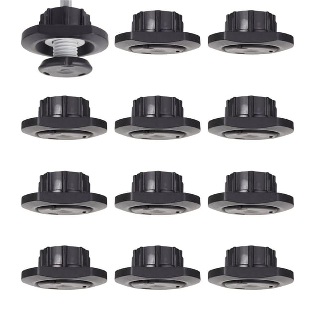 SOTECH 12 Stück Höhenversteller Ø30mm Topfbohrung Tragkraft 175 kg Schwarz