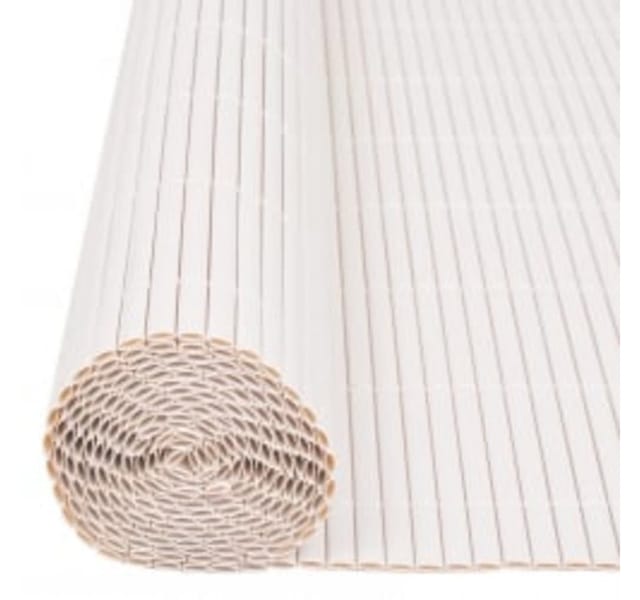 vidaXL Gartenzaun Doppelseitig 90x400 cm Weiß 317146