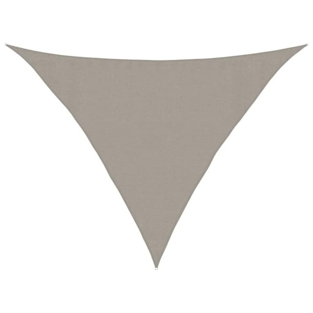 vidaXL Sonnensegel 160 g/m² Dreieckig Hellgrau 3,5x3,5x4,9 m HDPE 4002004