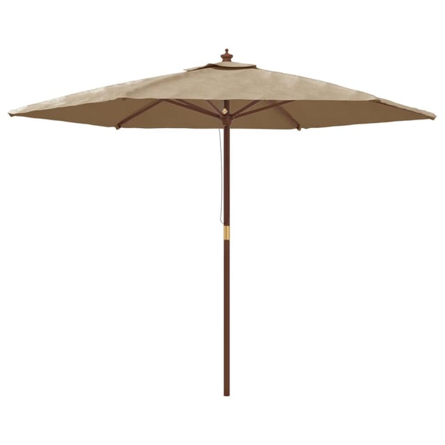 vidaXL Sonnenschirm mit Holzmast Taupe 299x240 cm 363170