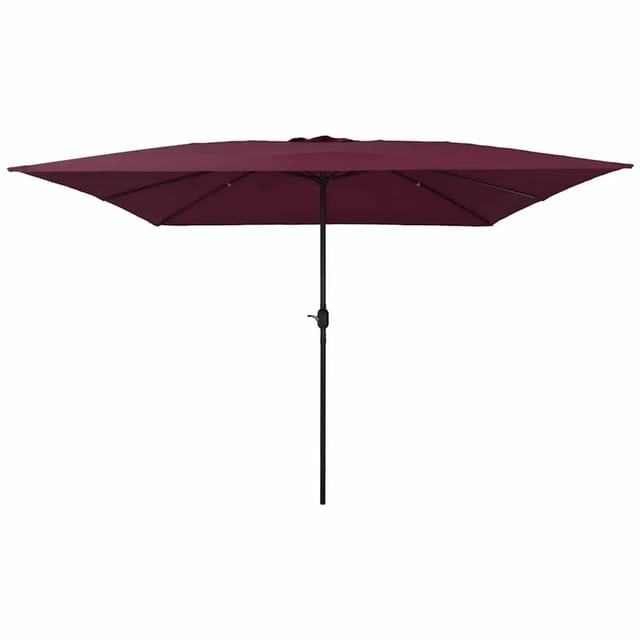 vidaXL Gartenparasol Rot und Schwarz 295 x 295 x 245 cm 42003656