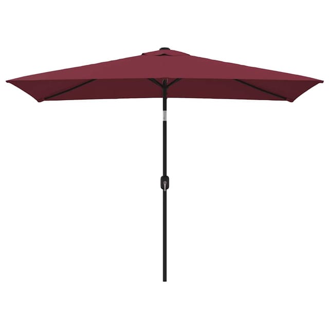 vidaXL Sonnenschirm mit Metall-Mast 300x200 cm Bordeauxrot 44503