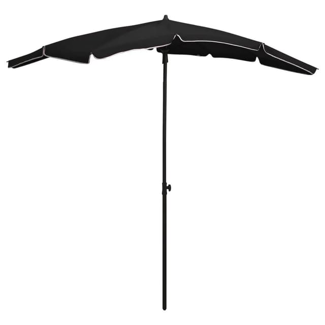 vidaXL Sonnenschirm mit Mast 200x130 cm Schwarz 315557