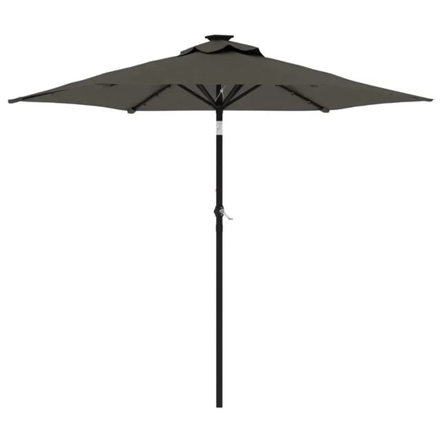 vidaXL Sonnenschirm mit Stahlmast Anthrazit 225x225x212 cm 4005060