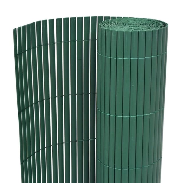 vidaXL Gartenzaun Doppelseitig PVC 90×500 cm Grün 43628