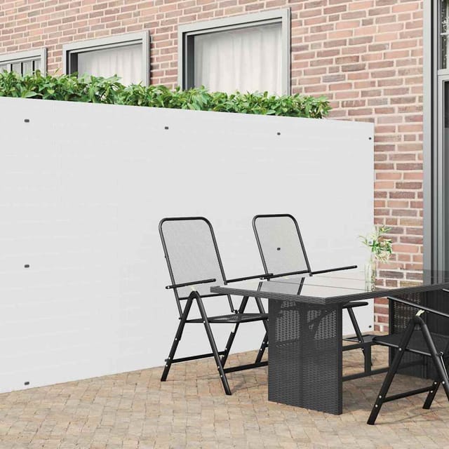 vidaXL Gartenzaun Doppelseitig Weiß 1,8x5 m PVC 42002623