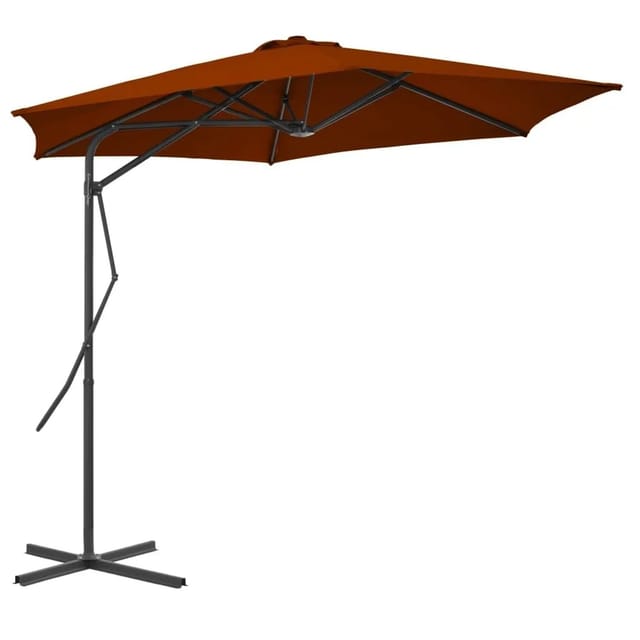 vidaXL Sonnenschirm mit Stahl-Mast 300x230 cm Terrakotta 312519