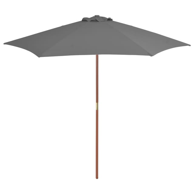 vidaXL Sonnenschirm mit Holz-Mast 270 cm Anthrazit 44515