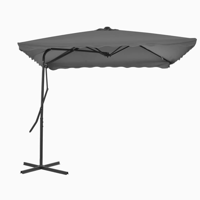 vidaXL Sonnenschirm mit Stahl-Mast 250x250 cm Anthrazit 44883