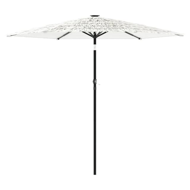 vidaXL Sonnenschirm mit Stahlmast Weiß 223x223x213 cm 4005100