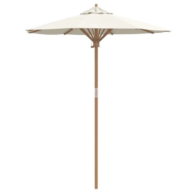 vidaXL Gartenparasol Cremeweiß 180 x 180 x 230 cm Bambus 4108080