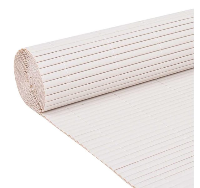 vidaXL Gartenzaun Doppelseitig 90 x 300 cm Weiß 43622