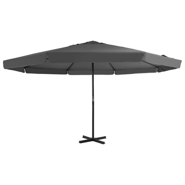 vidaXL Sonnenschirm mit Aluminium-Mast 500 cm Anthrazit 44474
