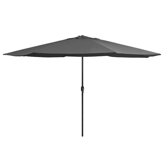 vidaXL Sonnenschirm mit Metall-Mast 390 cm Anthrazit 47380
