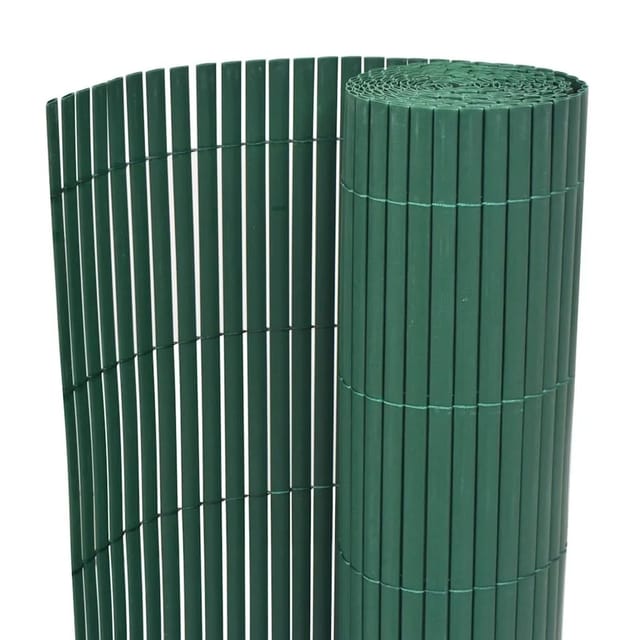 vidaXL Gartenzaun Doppelseitig PVC 90x300 cm Grün 43623