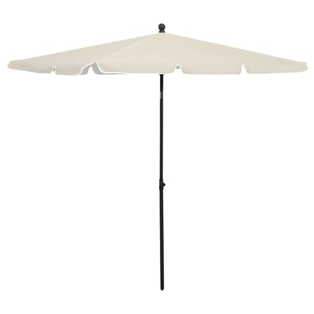 vidaXL Sonnenschirm mit Mast 210x140 cm Sandfarben 315543