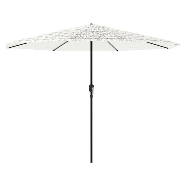 vidaXL Sonnenschirm mit Stahlmast Weiß 388x388x248 cm 4005116