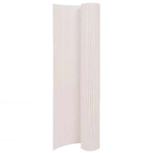 vidaXL Gartenzaun Doppelseitig 110x400 cm Weiß 317156