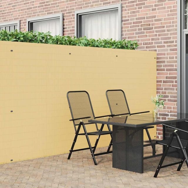 vidaXL Gartenzaun Doppelseitig Gelb 1,8x5 m PVC 42002625