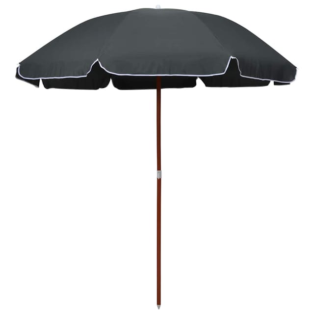 vidaXL Sonnenschirm mit Stahl-Mast 240 cm Anthrazit 47805