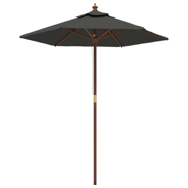 vidaXL Sonnenschirm mit Holzmast Anthrazit 196x231 cm 363161