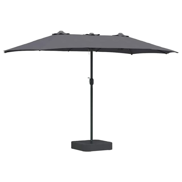vidaXL Gartenparasol Anthrazit 385 x 209 x 244 cm Stoff 42003285