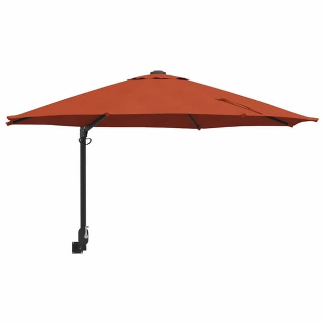 vidaXL Gartenparasol Rot und Schwarz 248 x 248 x 148 cm 42003232