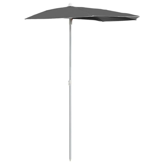 vidaXL Halb-Sonnenschirm mit Mast 180x90 cm Anthrazit 315561
