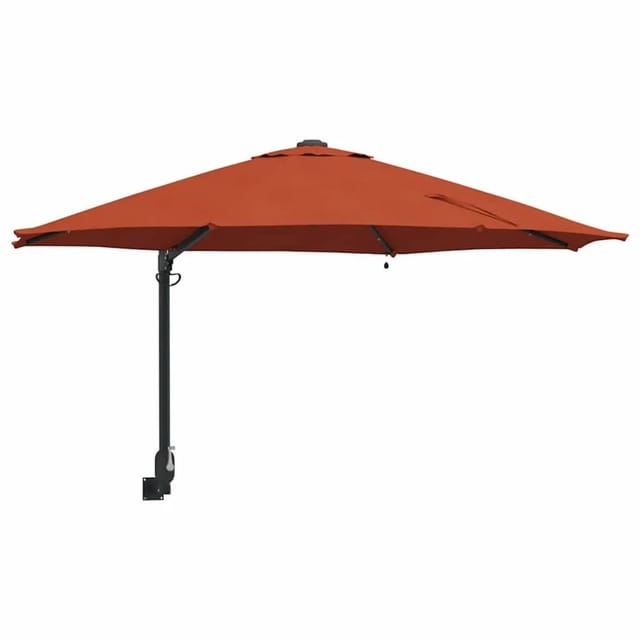 vidaXL Gartenparasol Rot und Schwarz 248 x 248 x 148 cm 42003248
