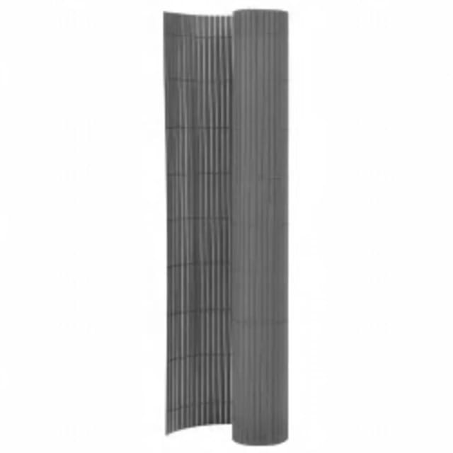 vidaXL Gartenzaun Doppelseitig 110x500 cm Grau 317165