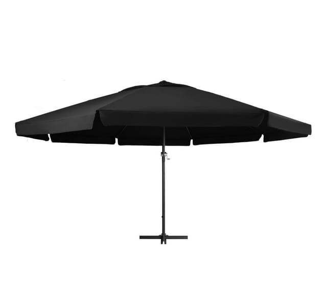 vidaXL Sonnenschirm mit Aluminium-Mast 500 cm Schwarz 47368