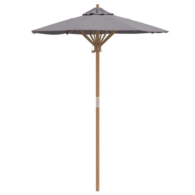 vidaXL Gartenparasol Dunkelgrau 150 x 150 x 210 cm Bambus 4108084