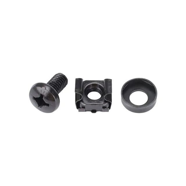 HMF 61060 Käfigmuttern für Serverschrank 60 Stück Schwarz