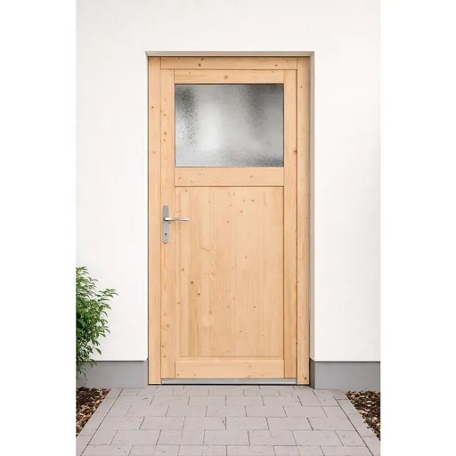 Panto Holz-Nebeneingangstür NET 501 Natur 98 cm x 198 cm DIN L