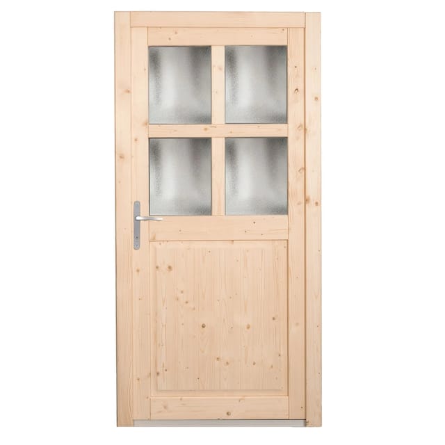 Panto Holz-Nebeneingangstür NET 502 Natur 98 cm x 198 cm DIN L