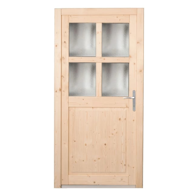 Panto Holz-Nebeneingangstür NET 502 Natur 98 cm x 198 cm DIN R