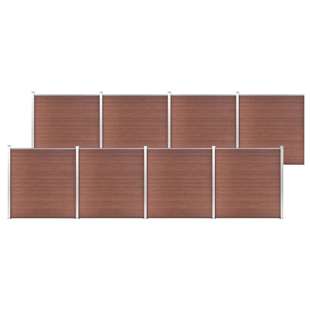 vidaXL Gartenzaun WPC 1391x186 cm Braun 3053213