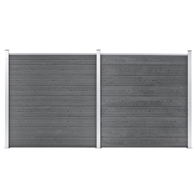 vidaXL Gartenzaun WPC 353×186 cm Grau 3053225